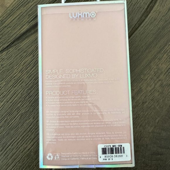 LUXMO Premium MARBLICIOUS Marble Shine Design UV Coated TPU CASE for iPhone X - Picture 3 of 4